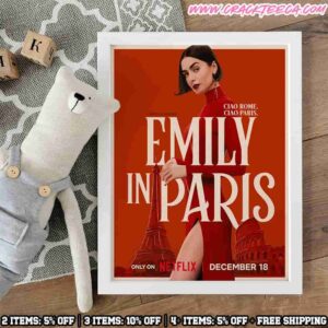 Emily In Paris Ciao Rome Ciao Paris Official Poster For Season 5 On December 18 2025 Home Decor Poster Canvas