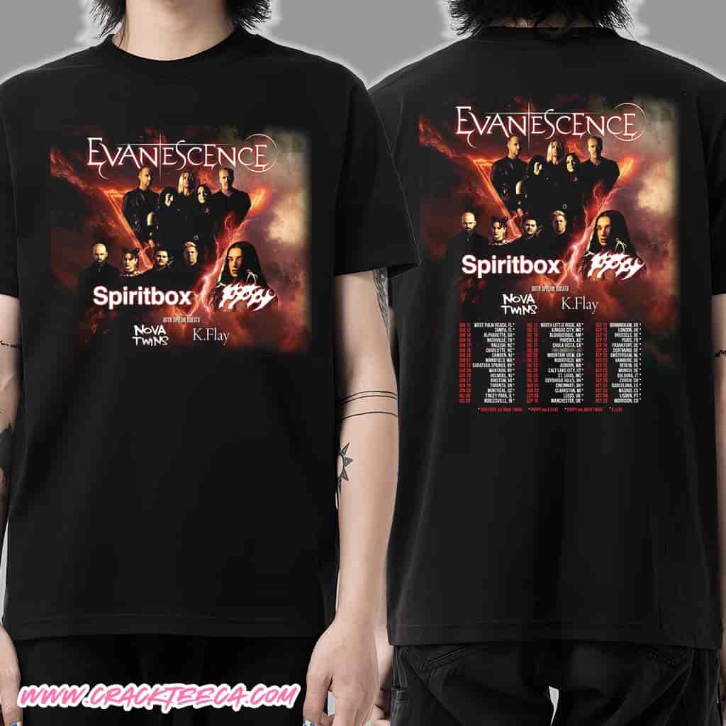 Evanescence World Tour 2026 T-Shirt Merchandise Evanescence World Tour 2026 T-Shirt Merchandise