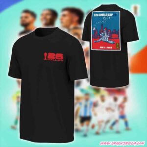 FIFA 2026 World Cup Dallas Poster Black T-Shirt Unisex