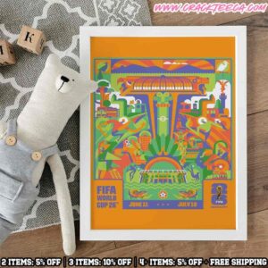 FIFA World Cup 2026 Mexico City Host City Poster Home Decor Poster Canvas