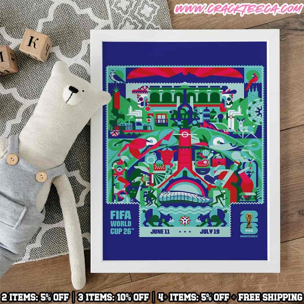 FIFA World Cup 2026 Monterrey Host City Poster Home Decor Poster Canvas FIFA World Cup 2026 Monterrey Host City Poster Home Decor Poster Canvas