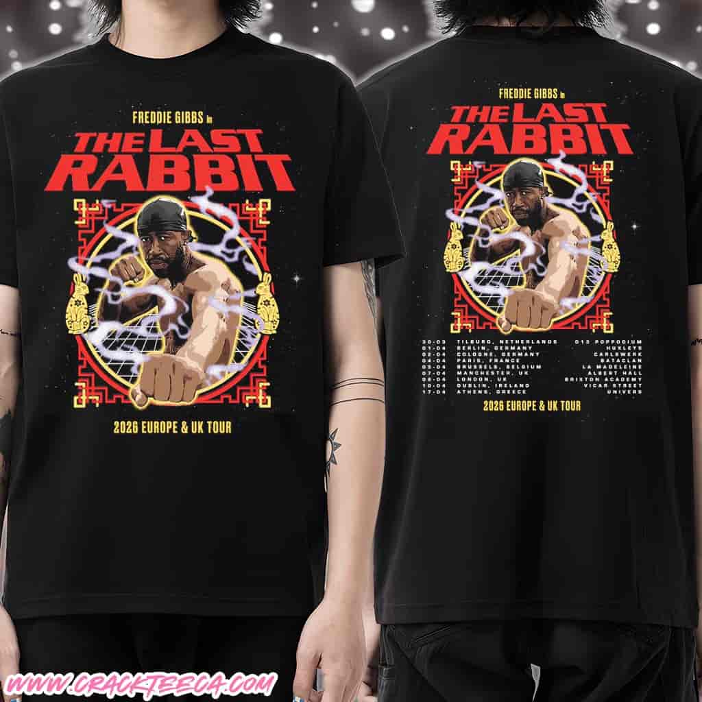 Freddie Gibbs The Last Rabbit Tour Dates 2026 UK & Europe Spring T-Shirt Freddie Gibbs The Last Rabbit Tour Dates 2026 UK & Europe Spring T-Shirt
