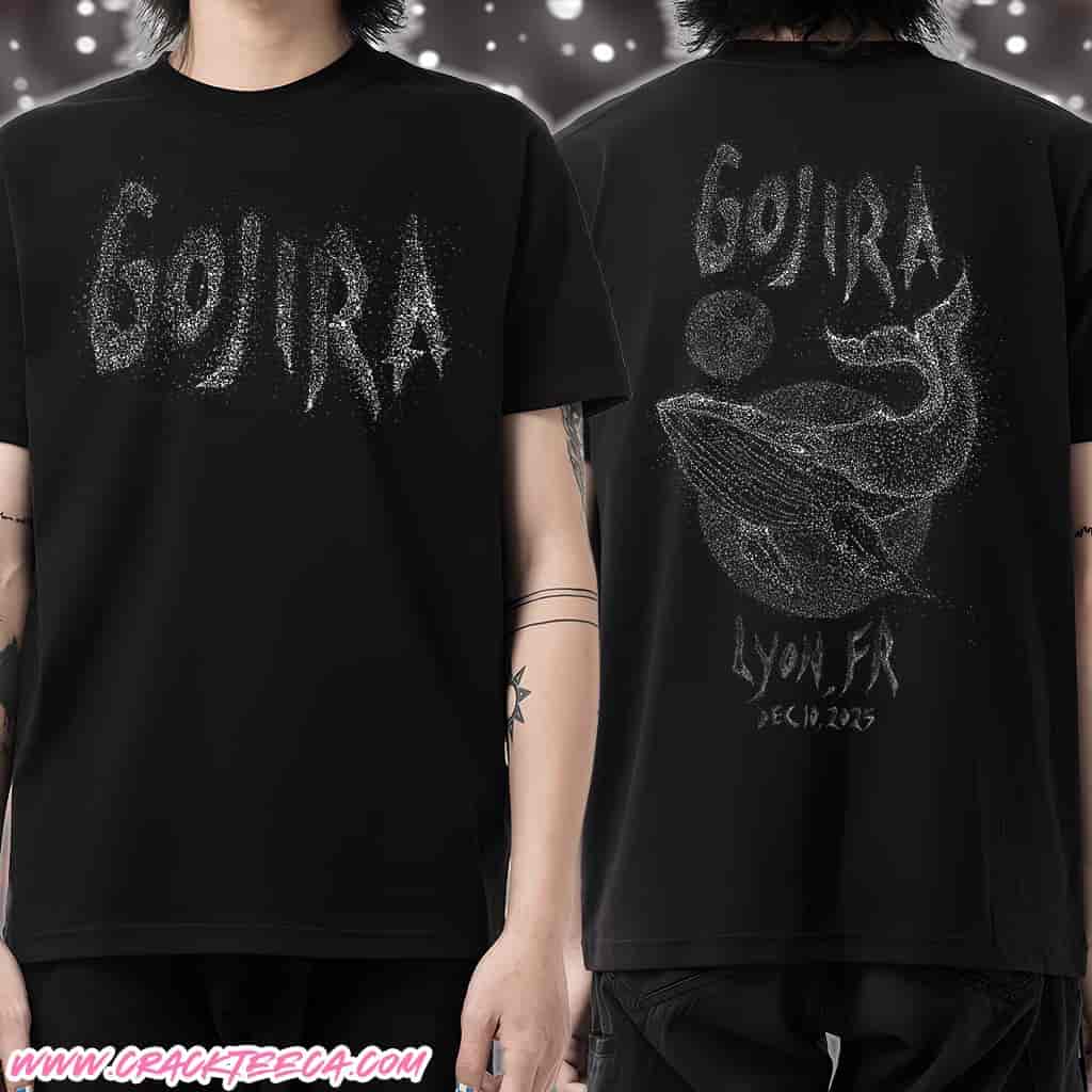 Gojira Lyon France 2025 Concert Poster At Ldlc Arena On December 10 T-Shirt Merchandise Gojira Lyon France 2025 Concert Poster At Ldlc Arena On December 10 T-Shirt Merchandise