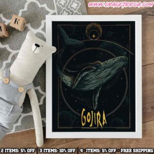 Gojira Official Poster At Zenith Arena de Lille In Lille France On November 28th 2025 Home Decor Poster Canvas