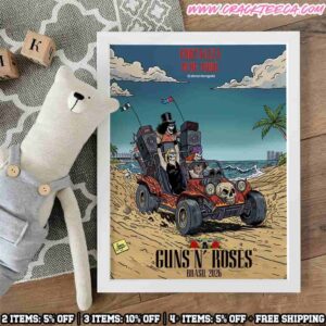 Guns N Roses Fortaleza Brazil Tour 18 De Abril 2026 Official Artwork Home Decor Poster Canvas