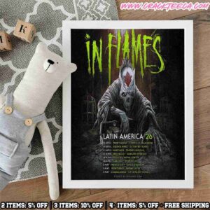 In Flames Latin America Tour Dates 2026 Home Decor Poster Canvas