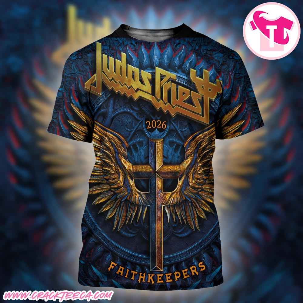 Judas Priest Faithkeepers European Tour 2026 All Over Print Shirt Judas Priest Faithkeepers European Tour 2026 All Over Print Shirt