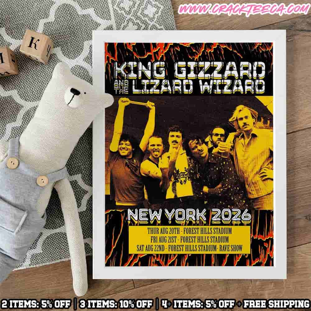 King Gizzard & The Lizard Wizard USA Tour At Forest Hills Stadium In New York On Aug 20-21-22 2026 Home Decor Poster Canvas King Gizzard & The Lizard Wizard USA Tour At Forest Hills Stadium In New York On Aug 20-21-22 2026 Home Decor Poster Canvas