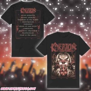 Kreator Krushers of the World Vintage Cover Track List Merchandise 2026 T-Shirt