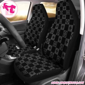 Louis Vuitton Car Seat Covers Grey Damier Graphite Checkered Pattern