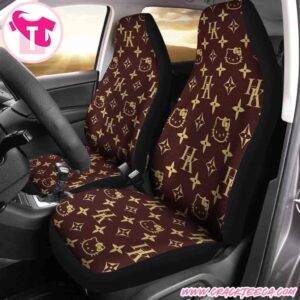 Louis Vuitton Car Seat Covers Hello Kitty Collaboration Burgundy Monogram Pattern
