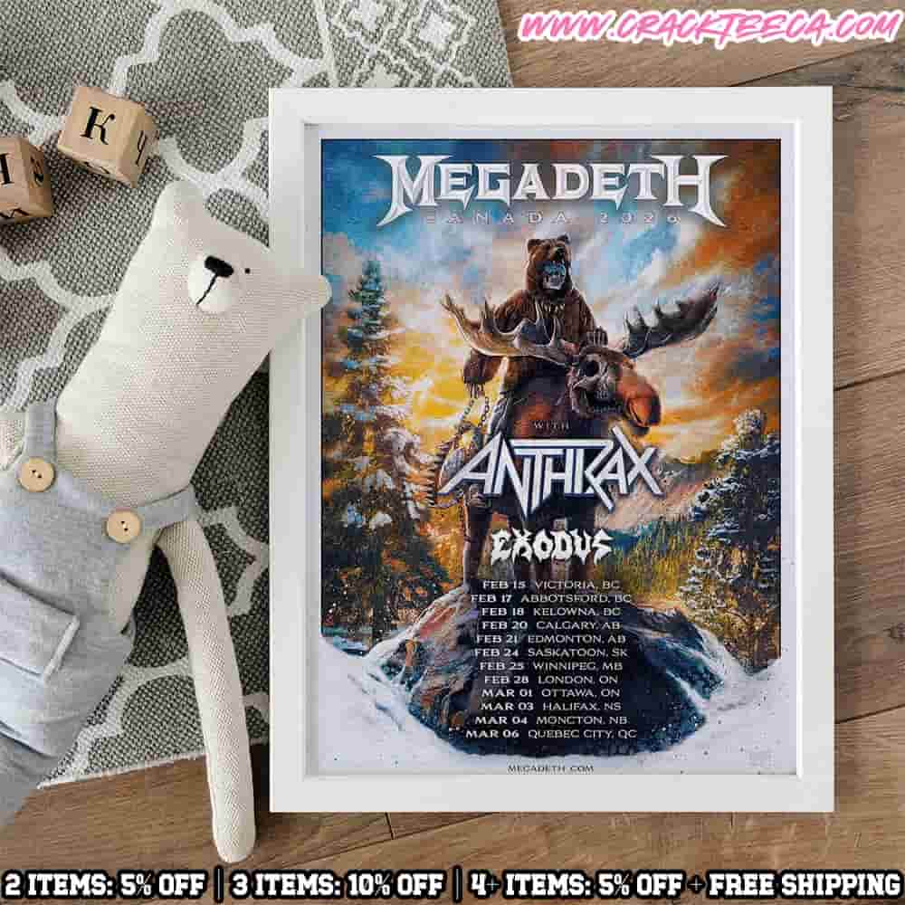 Megadeth Canada Tour Dates 2026 With Anthrax And Exodus Home Decor Poster Canvas Megadeth Canada Tour Dates 2026 With Anthrax And Exodus Home Decor Poster Canvas