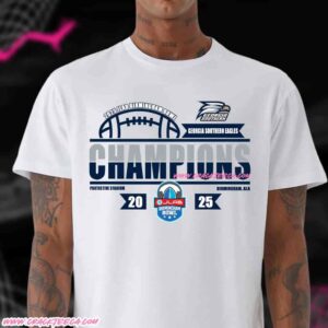 Men’s Georgia Southern Eagles Football 2025 JLab Birmingham Bowl Locker Room T-Shirt