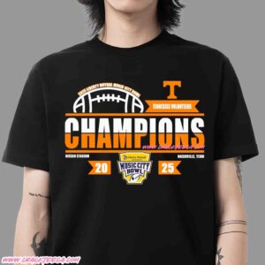 Men’s Tennessee Volunteers 2025 Liberty Mutual Music City Bowl Champions Locker Room T-Shirt