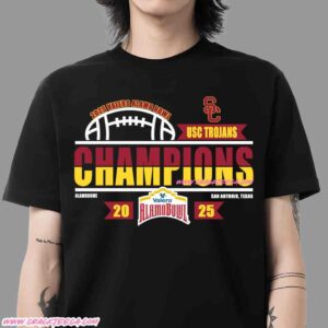 Men’s USC Trojans Football 2025 Valero Alamo Bowl Champions Locker Room T-Shirt