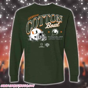 Miami Hurricanes CFP Quarterfinal 2025 Goodyear Cotton Bowl Classic Long Sleeve Shirt