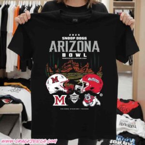 Miami Redhawks Vs Fresno State Bulldogs 2025 Snoop Dogg Arizona Bowl Dec 27 Head-To-Head Helmet T-Shirt