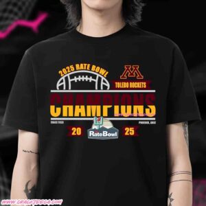Minnesota Golden Gophers 2025 Rate Bowl At Chase Field In Phoenix Ariz Locker Room T-Shirt