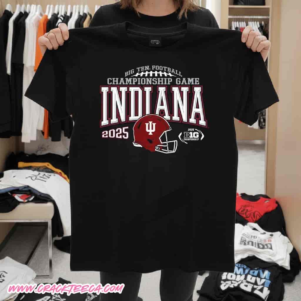 NCAA Indiana Hoosiers Football 2025 Big Ten Championship Bound Black Unisex T-Shirt NCAA Indiana Hoosiers Football 2025 Big Ten Championship Bound Black Unisex T-Shirt