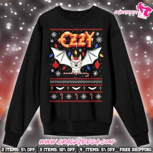 Official Ozzy Osbourne Merchandise Holiday Christmas Sweatshirt Xmas 2025 For Fans And Family