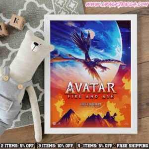 Official Poster For Avatar 3 Fire And Ash Only In Theatres On December 19 2025 Home Decor Poster Canvas