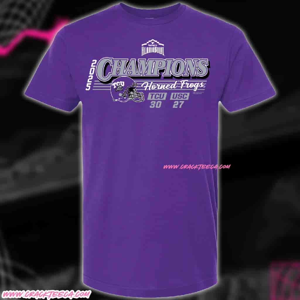 Official TCU Horned Frogs Football 2025 Valero Alamo Bowl Champions Locker Room Unisex T-Shirt Official TCU Horned Frogs Football 2025 Valero Alamo Bowl Champions Locker Room Unisex T-Shirt