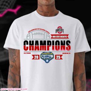 Ohio State Buckeyes 2025 College Football Playoff Quarterfinal at the Goodyear Cotton Bowl Classic Locker Room T-Shirt