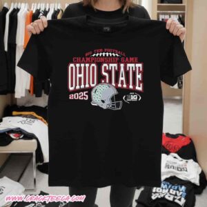 Ohio State Buckeyes NCAA Big Ten Football Championship 2025 Bound Short Sleeve T Shirt Black