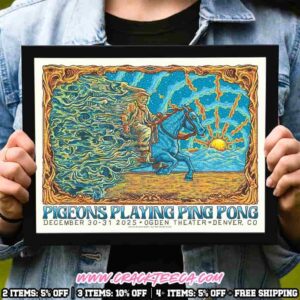 Pigeons Playing Ping Pong Denver 2025 Show At Ogden Theater On December 30-31 Home Decor Poster Canvas