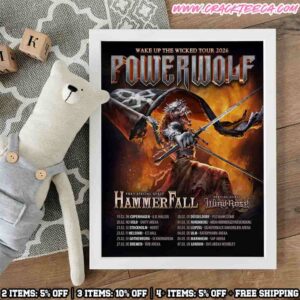 Powerwolf Wake Up The Wicked Tour Dates 2026 With HammerFall And WindRoses Home Decor Poster Canvas