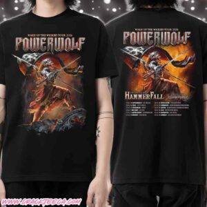 Powerwolf Wake Up The Wicked Tour Dates 2026 With HammerFall And WindRoses T-Shirt Merchandise