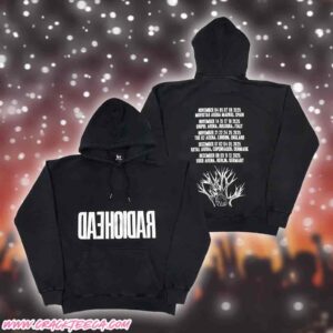 Radiohead Europe 2025 Tour Merchandise Pull Over Hoodie Shirt
