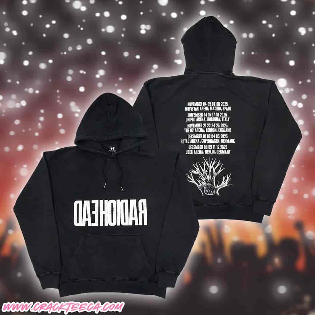 Radiohead Europe 2025 Tour Merchandise Pull Over Hoodie Shirt Radiohead Europe 2025 Tour Merchandise Pull Over Hoodie Shirt