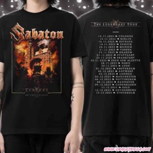 Sabaton Pop-Up Store Copenhagen Denmark The Legendary Tour 2025 On December 9 At Royal Arena T-Shirt Merchandise
