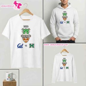 Sheraton Hawaii Bowl 2025 California Golden Bears Vs Hawai’i Rainbow Warriors On December 24th At Clarence Tc Ching Athletics Complex In Honolulu Hawaii T-Shirt
