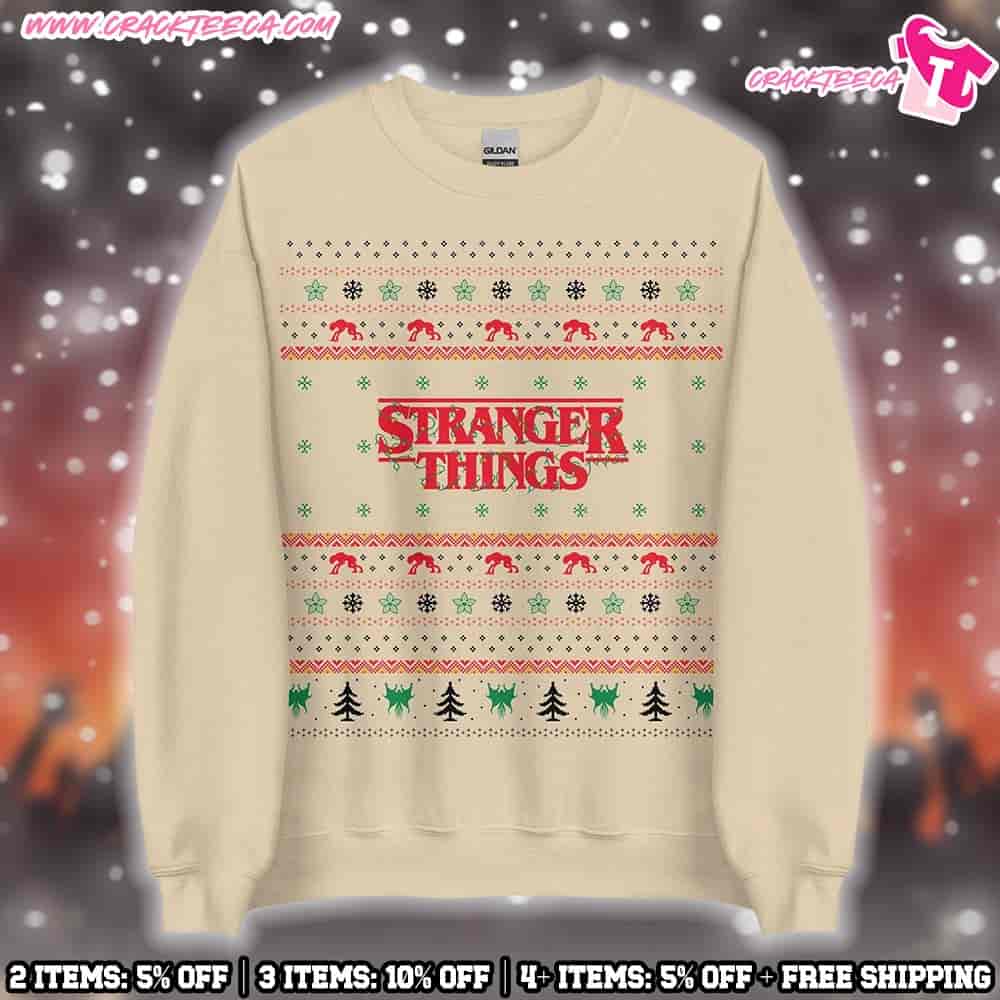 Stranger Things Crewneck Sweatshirt Holiday Christmas 2025 Stranger Things Crewneck Sweatshirt Holiday Christmas 2025
