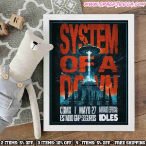 System Of A Down CDMX 2026 At Estadio Gnp Seguros With Edles On May 27 Home Decor Poster Canvas
