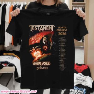 Testament Thrash Of The Titans North America Tour Dates 2026 Merchandise T-Shirt