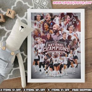 Texas A&M Aggies Make History as NCAA Women’s Volleyball National Champions Home Decor Poster Canvas
