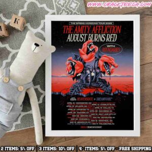 The Amity Affliction The Spring Horizons Tour 2026 With August Burns Red And Friends Dates List Home Decor Poster Canvas