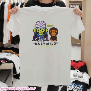 The Powerpuff Girls x BAPE Collection 2025 Baby Milo Short Sleeve White T-Shirt Merchandise