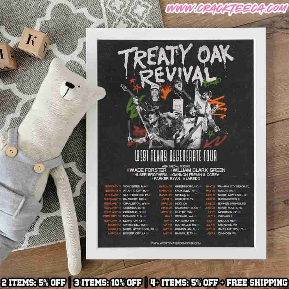 Treaty Oak Revival West Texas Degenerate Tour Dates 2026 North American Home Decor Poster Canvas Treaty Oak Revival West Texas Degenerate Tour Dates 2026 North American Home Decor Poster Canvas