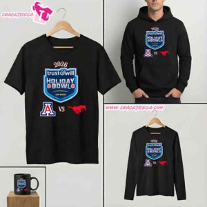 Trust And Will Holiday Bowl 2025-26 Arizona Wildcats Vs SMU Mustangs Matchup T-Shirt