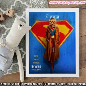 Truth Justice Whatever Supergirl 2026 James Gunn DC Studios Home Decor Poster Canvas