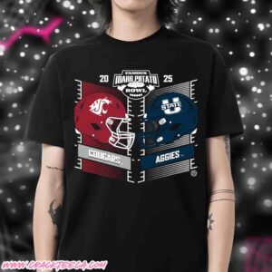 Washington State Cougars Vs Utah State Aggies Famous Idaho Potato Bowl 2025 At Albertsons Stadium In Boise Idaho Head to Head T-Shirt