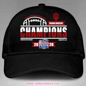 2026 Chick-Fil-A Peach Bowl Indiana Hoosiers Champions Official Classic Hat-Cap