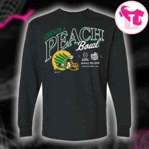 2026 Chick-Fil-A Peach Bowl Oregon Ducks Helmet Long Sleeve Shirt