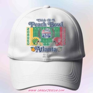 2026 Chick-Fil-A Peach Bowl Oregon Ducks Vs Indiana Hoosiers Helmet Matchup White Hat-Cap
