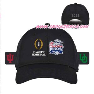 2026 Chick-Fil-A Peach Bowl Oregon Ducks Vs Indiana Hoosiers Logo Classic Hat-Cap
