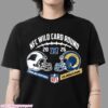 Chicago Bears Vs Green Bay Packers NFC Wild Card Game Helmet Matchup T-Shirt